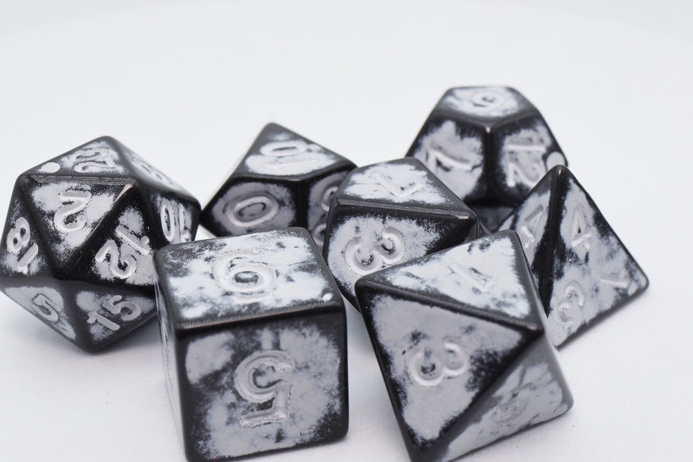 Timeworn White RPG Dice Set (ONLINE ORDER ONLY)