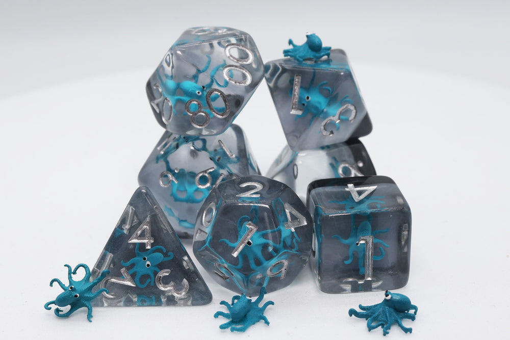 Teal Octopus RPG Dice Set (ONLINE ORDER ONLY)