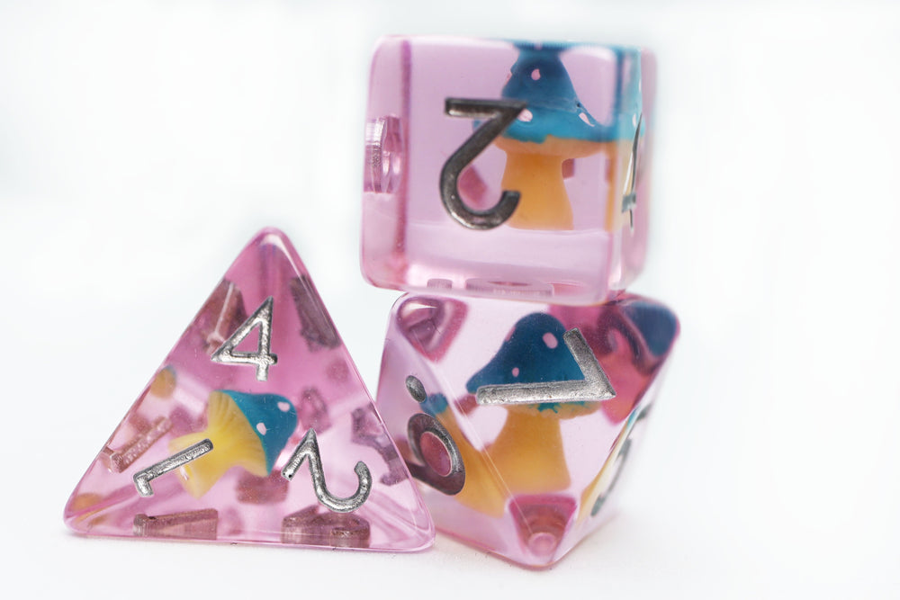 Blue Mushroom RPG Dice Set (ONLINE ORDER ONLY)