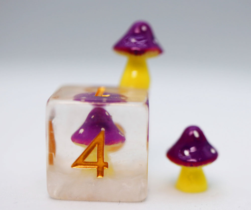 Purple Mushroom RPG Dice Set (ONLINE ORDER ONLY)