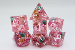 Sharp Edge Resin RPG Dice Set - Floral Wind (ONLINE ORDER ONLY)