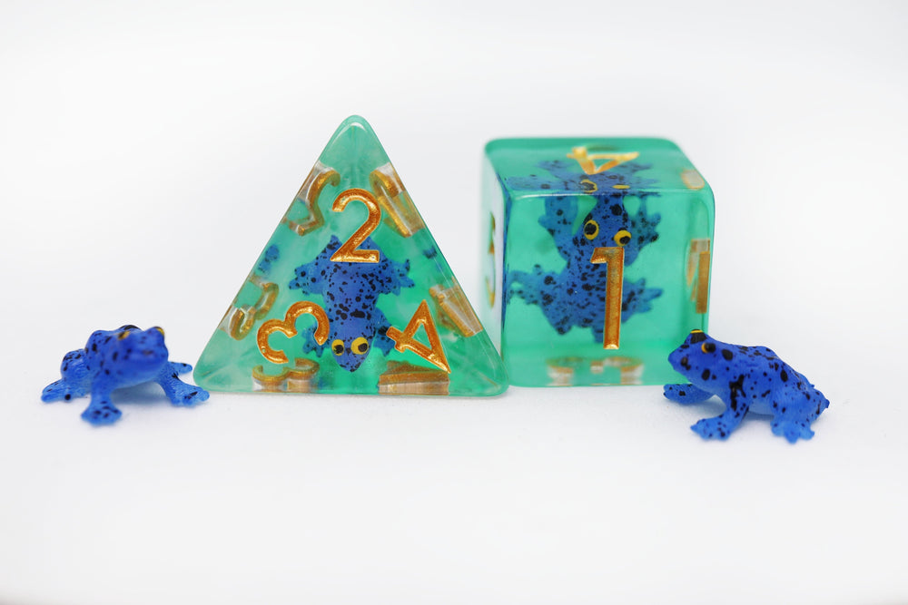 Dark Blue Frog RPG Dice Set (ONLINE ORDER ONLY)