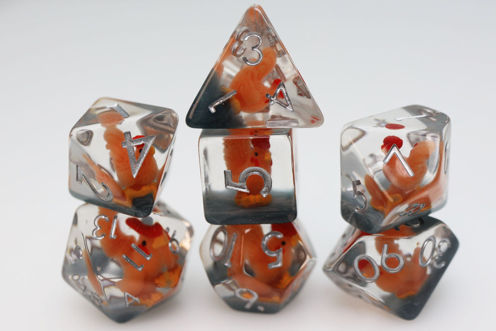 Crowing Rooster RPG Dice Set (ONLINE ORDER ONLY)
