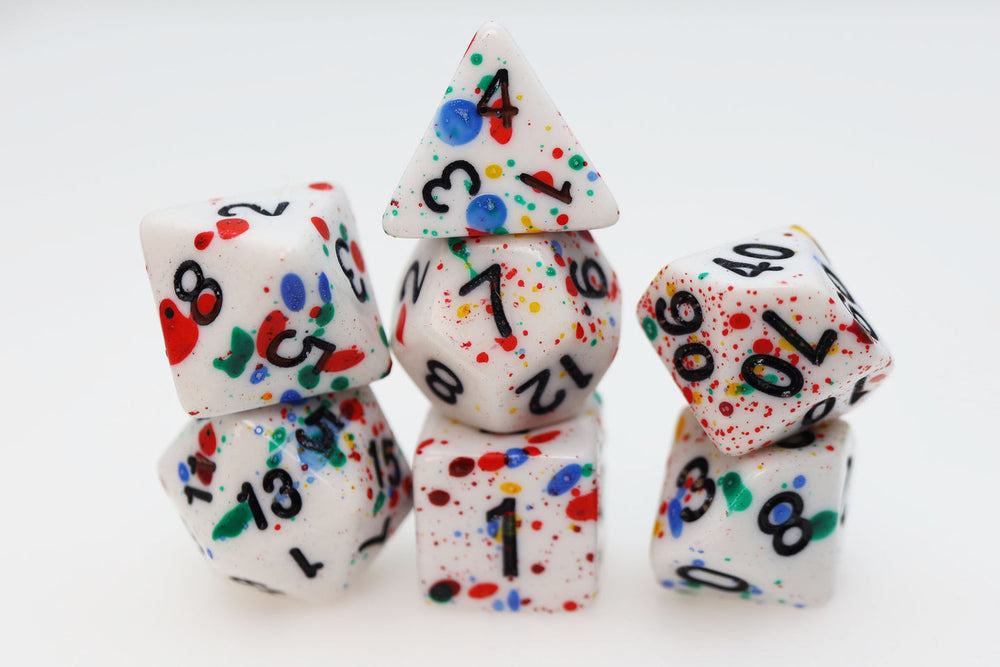 Paint Splatter RPG Dice Set (ONLINE ORDER ONLY)