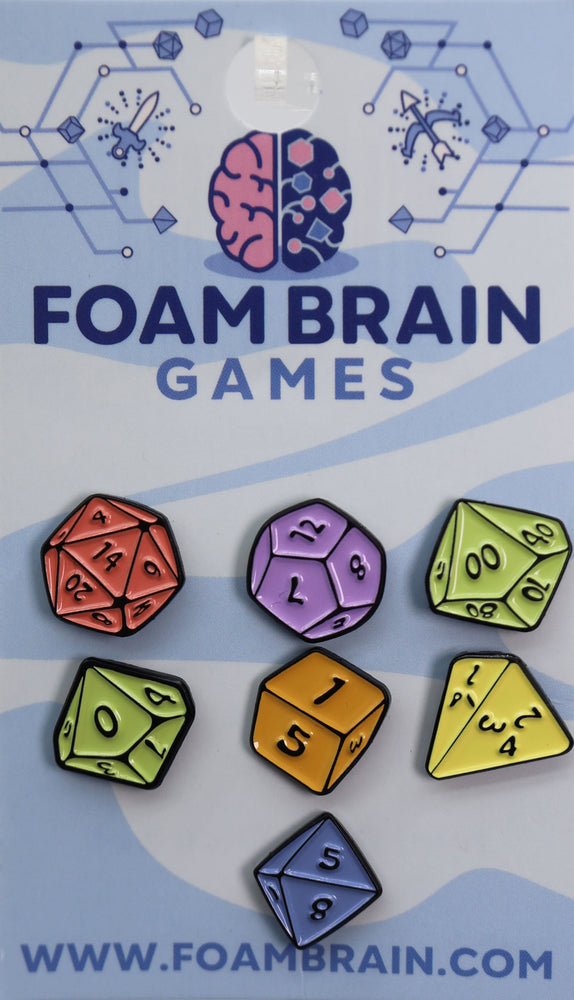 Foam Brain Games - Mini Pins: Dice Set (ONLINE ORDER ONLY)