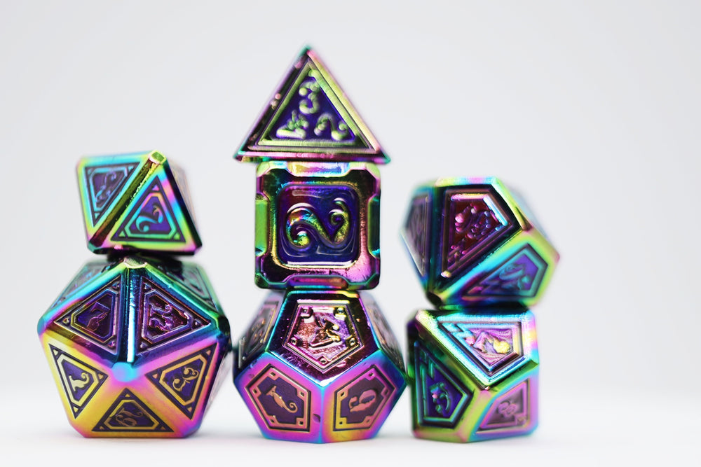 Alchemist Metals: Burnt Opal - Metal RPG Dice Set (ONLINE ORDER ONLY)
