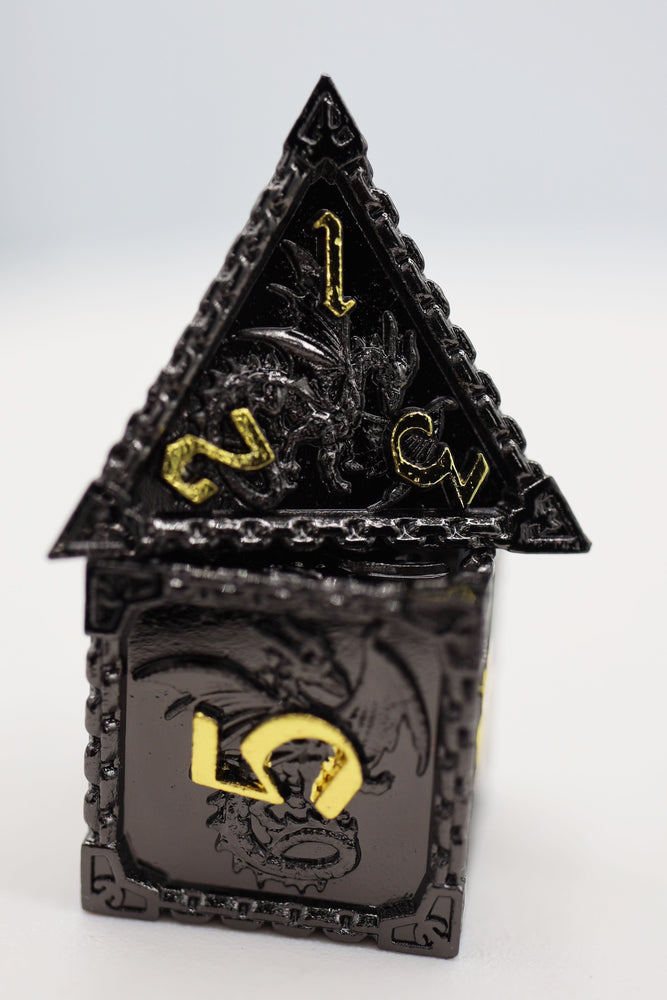 Chained Dragon: Night - Metal RPG Dice Set (ONLINE ORDER ONLY)