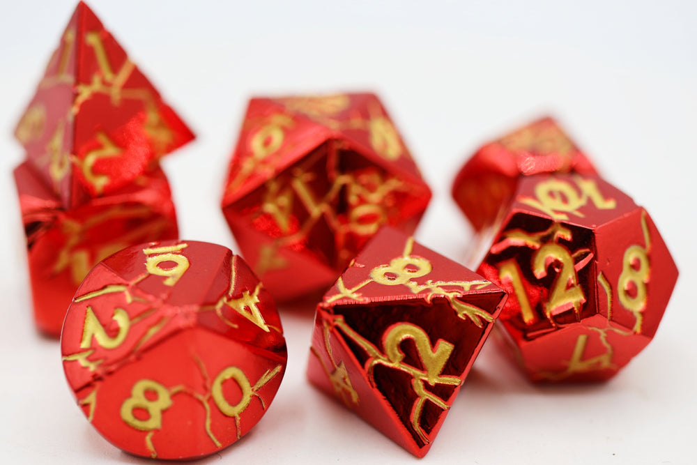 Ruby Quarry - Metal RPG Dice Set (ONLINE ORDER ONLY)