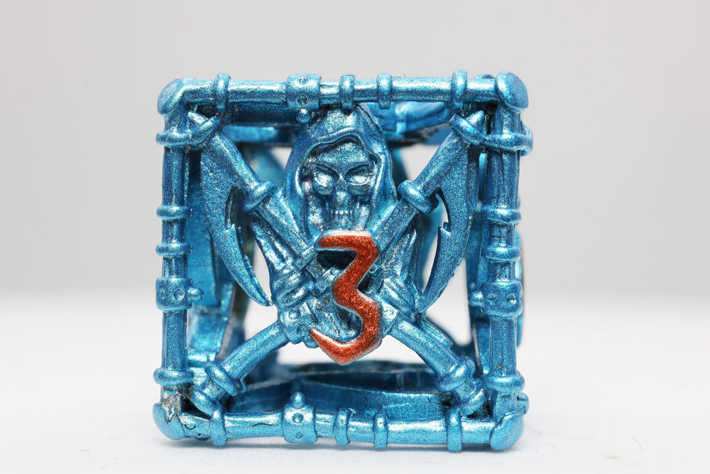 Grim Scythe: Blue - Metal RPG Dice Set (ONLINE ORDER ONLY)