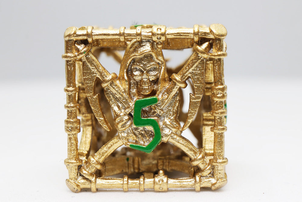 Grim Scythe: Gold - Metal RPG Dice Set (ONLINE ORDER ONLY)