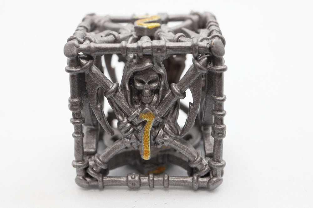 Grim Scythe: Grey - Metal RPG Dice Set (ONLINE ORDER ONLY)