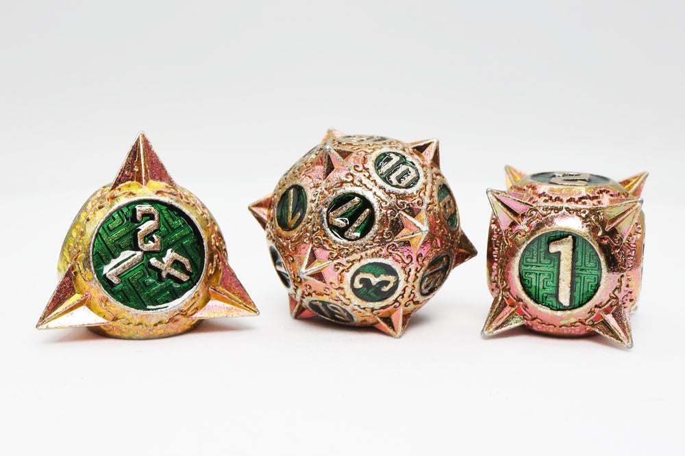 Meteor Storm: Irradiated Iridescence - Metal RPG Dice Set (ONLINE ORDER ONLY)