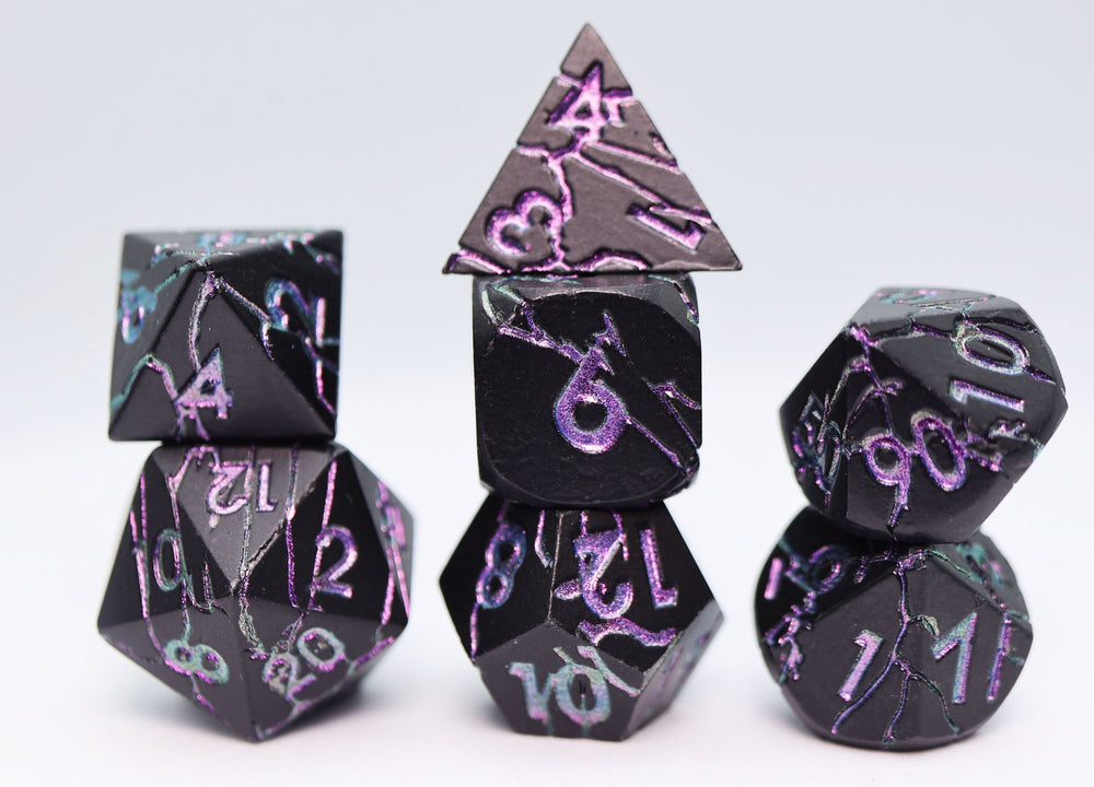 Purple Lightning - Metal RPG Dice Set (ONLINE ORDER ONLY)