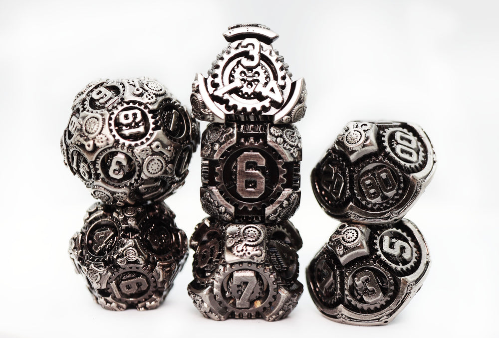 Airship Gears: Fierce Flotilla - Metal RPG Dice Set (ONLINE ORDER ONLY)