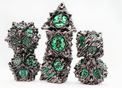 Floral Starburst: Midnight Forest - Metal RPG Dice Set (ONLINE ORDER ONLY)