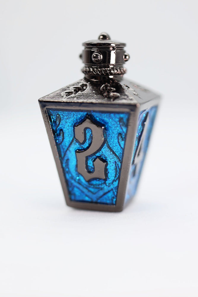 Moonlit Lantern: Midnight Frostfire - Metal RPG Dice Set (ONLINE ORDER ONLY)