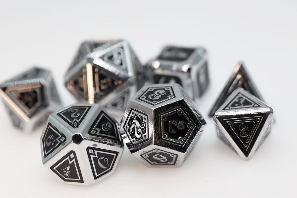 Alchemist Metals: Necrotic - Metal RPG Dice Set (ONLINE ORDER ONLY)