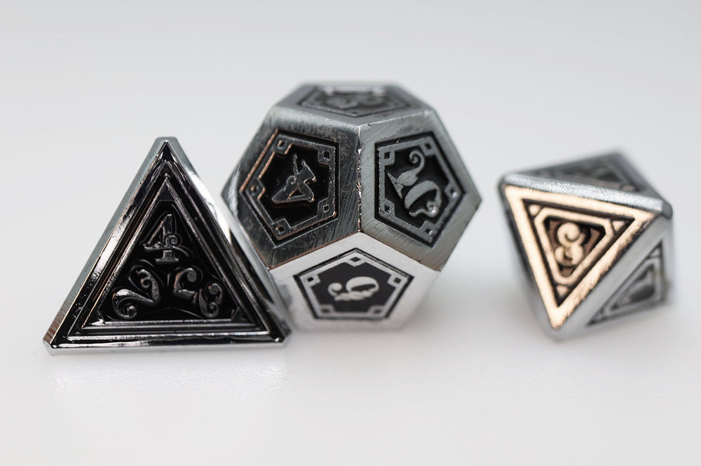 Alchemist Metals: Necrotic - Metal RPG Dice Set (ONLINE ORDER ONLY)
