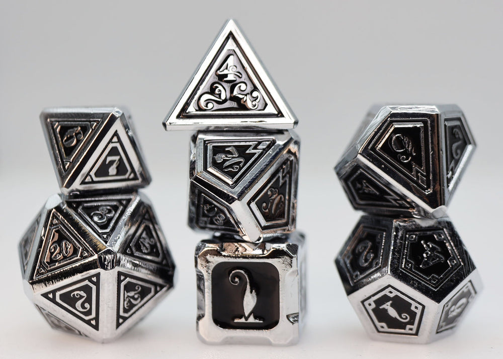Alchemist Metals: Necrotic - Metal RPG Dice Set (ONLINE ORDER ONLY)
