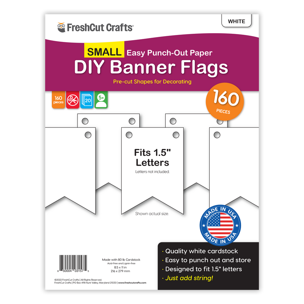 Small DIY Banner Flags (ONLINE ORDER ONLY)