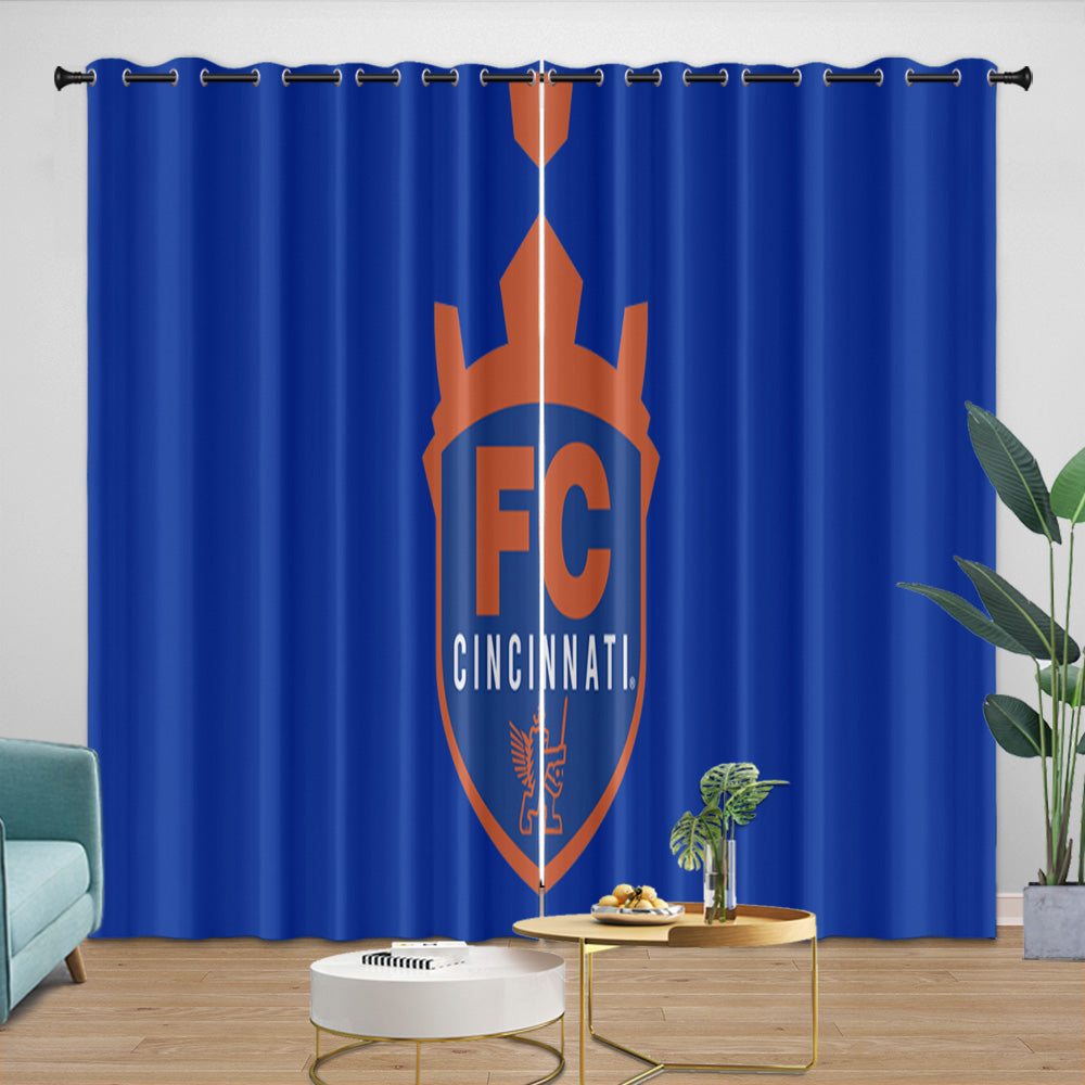 FC Cincinnati Curtains Blackout Window Drapes Room Decoration (Online Order Only)