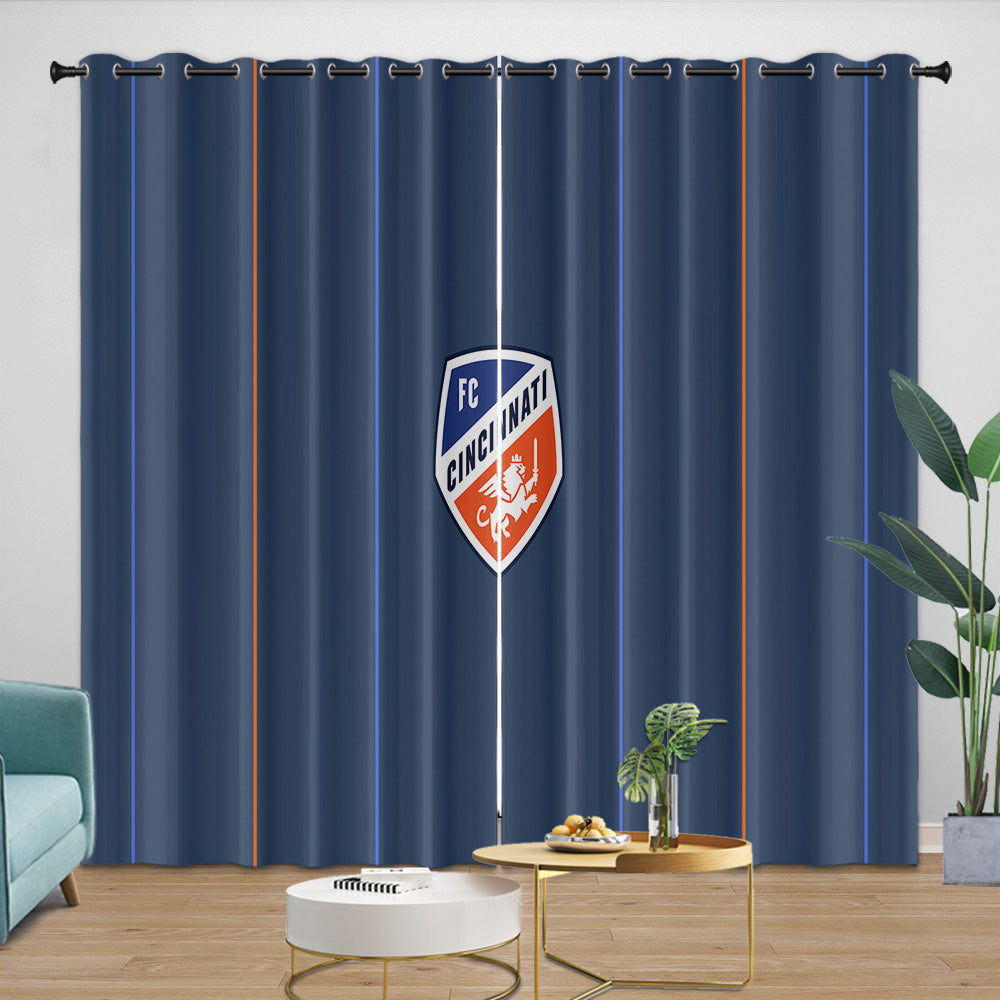 FC Cincinnati Curtains Blackout Window Drapes Room Decoration (Online Order Only)