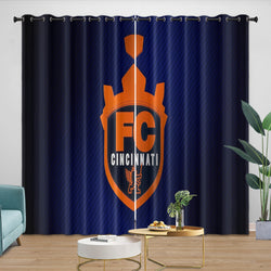 FC Cincinnati Curtains Blackout Window Drapes Room Decoration (Online Order Only)