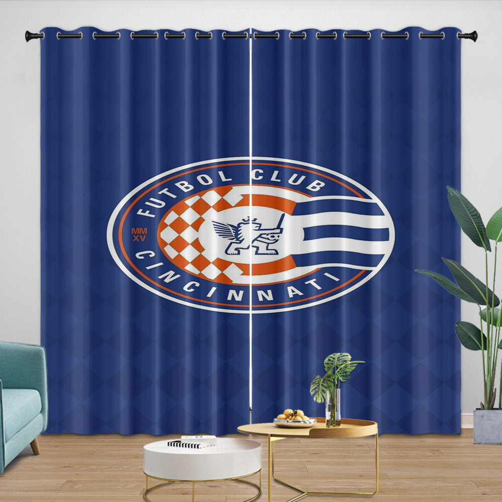 FC Cincinnati Curtains Blackout Window Drapes Room Decoration (Online Order Only)
