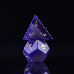 Purple Agate Stone Dice Set (ONLINE ORDER ONLY)