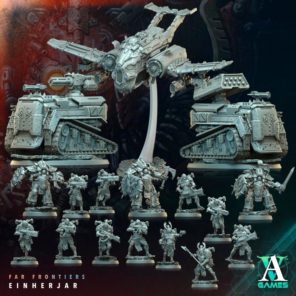 3D Printed Archvillain Games Sleipnir Far Frontiers Einherjar 28 32mm D&D (Online Only)