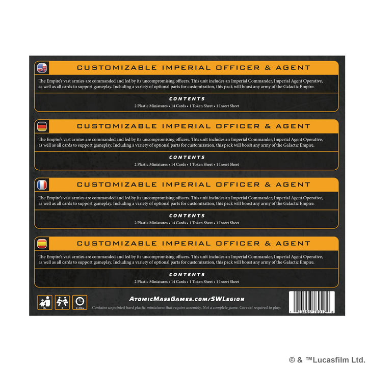 Star Wars Legion: Customizable Imperial Officer & Agent (ONLINE ORDER ONLY)