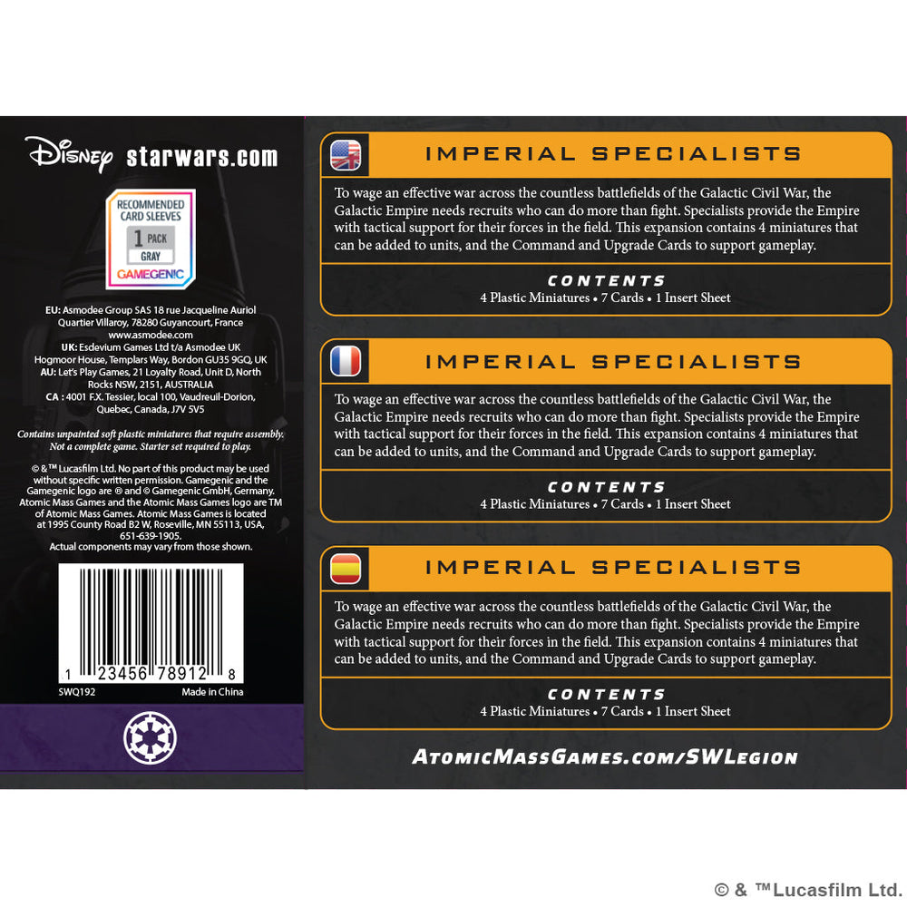 Star Wars: Legion – Imperial Specialists