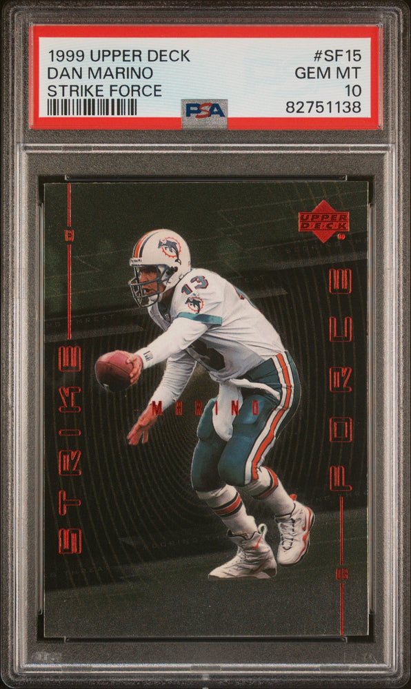 1999 UPPER DECK STRIKE FORCE DAN MARINO #SF15 - PSA 10 (Online Order Only)