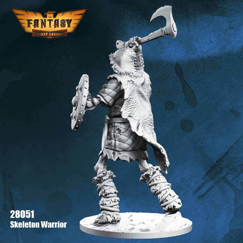 FLM28051 Skeleton Warrior Figure Kit 28mm Heroic Scale Miniature Unpainted (ONLINE ORDER ONLY)