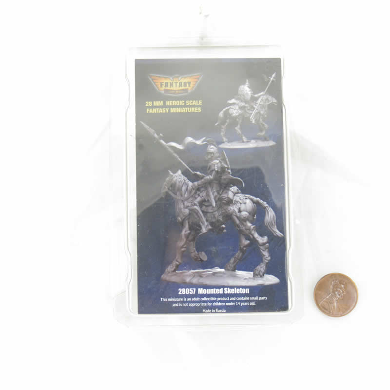 FLM28057 Mounted Skeleton Warrior Figure Kit 28mm Heroic Scale Miniature Unpainted (ONLINE ORDER ONLY)