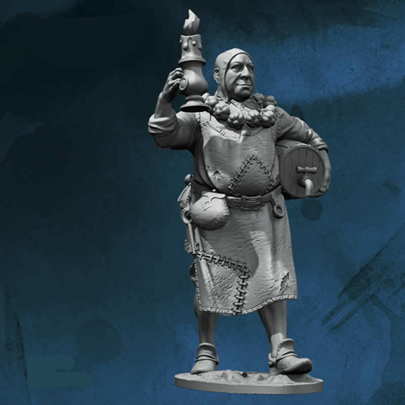 FLM28102 Innkeeper Figure Kit 28mm Heroic Scale Miniature Unpainted (ONLINE ORDER ONLY)