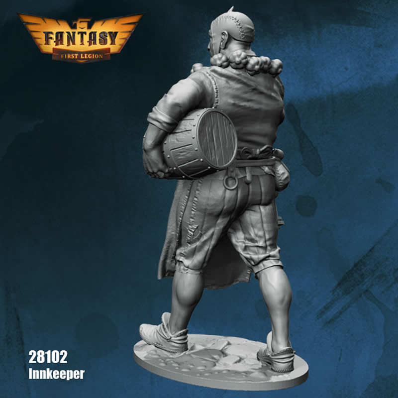 FLM28102 Innkeeper Figure Kit 28mm Heroic Scale Miniature Unpainted (ONLINE ORDER ONLY)