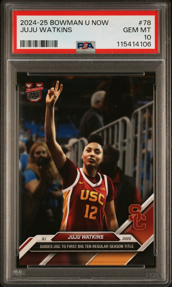 Graded 2024 Topps Bowman U Now JuJu Watkins #78 Rookie RC Basketball Card PSA 10 Gem Mint (ONLINE ORDER ONLY)