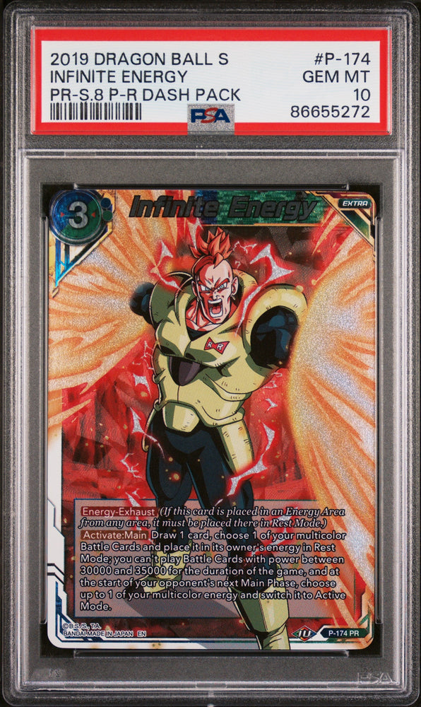 2019 DRAGON BALL SUPER INFINITE ENERGY #P-174 - PSA 10 (Online Order Only)
