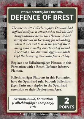 Flames of War: D-Day - German Command Cards (ONLINE ORDER ONLY)