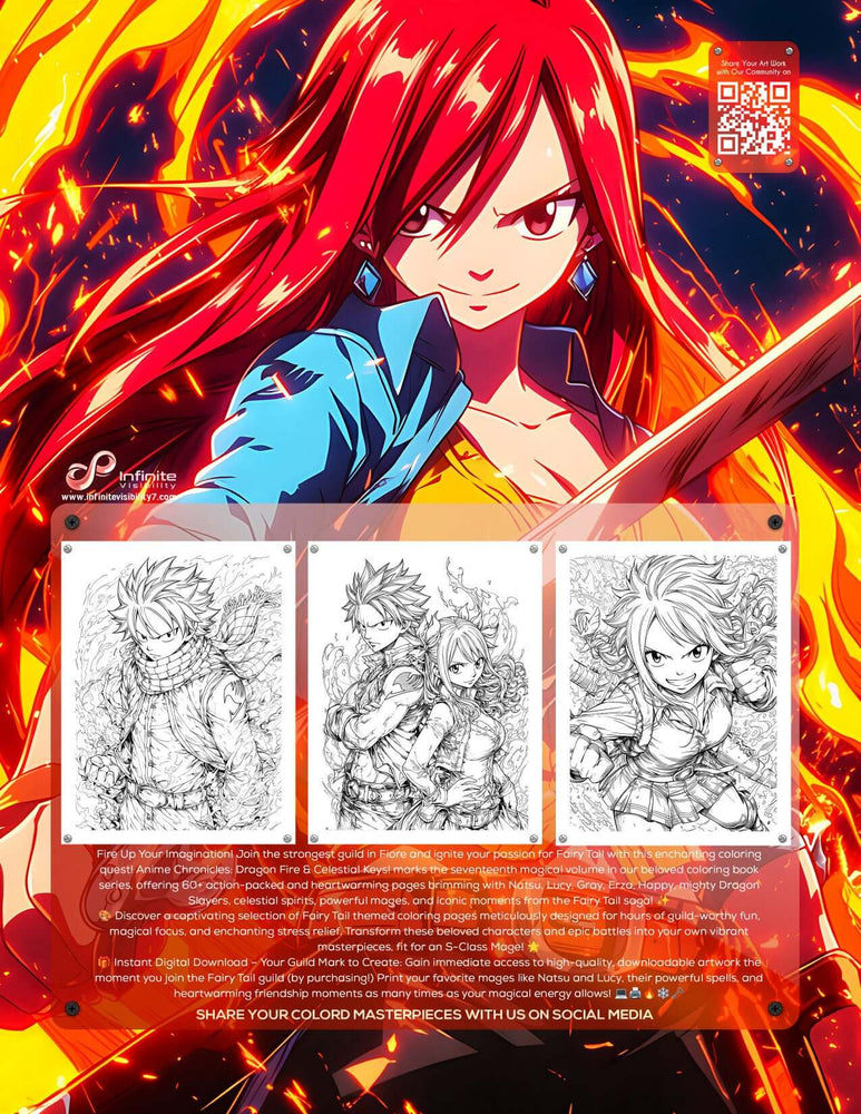 Fairy Tail Coloring Book Vol 17 | 60+ Pages | Anime Chronicles (ONLINE ORDER ONLY)