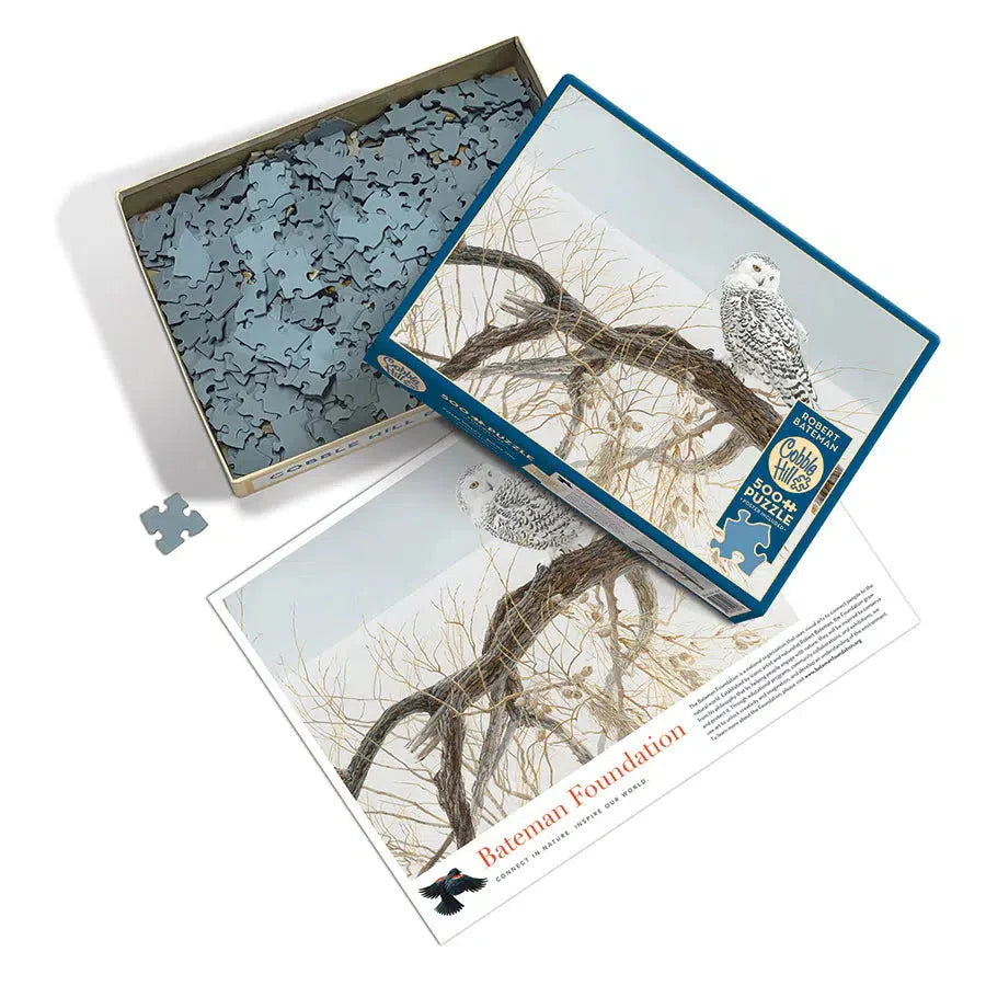 Fallen Willow - Snowy Owl 500 Piece Jigsaw Puzzle Cobble Hill (ONLINE ORDER ONLY)