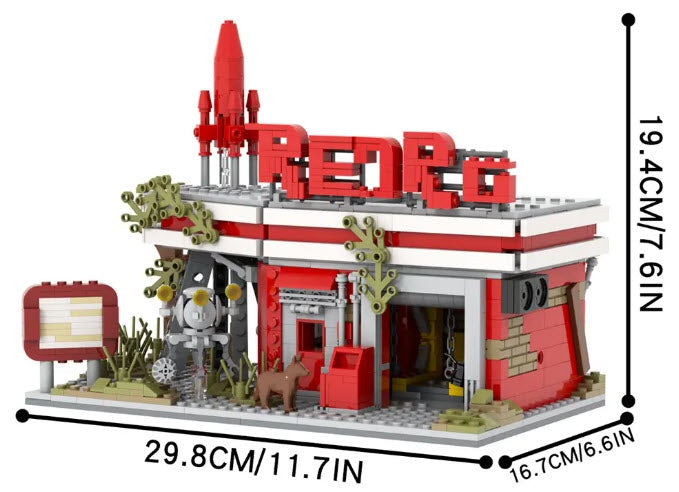 Fallout Red Rocket Truck Stop – MOC-1572 Post-Apocalyptic Set (Online Only)