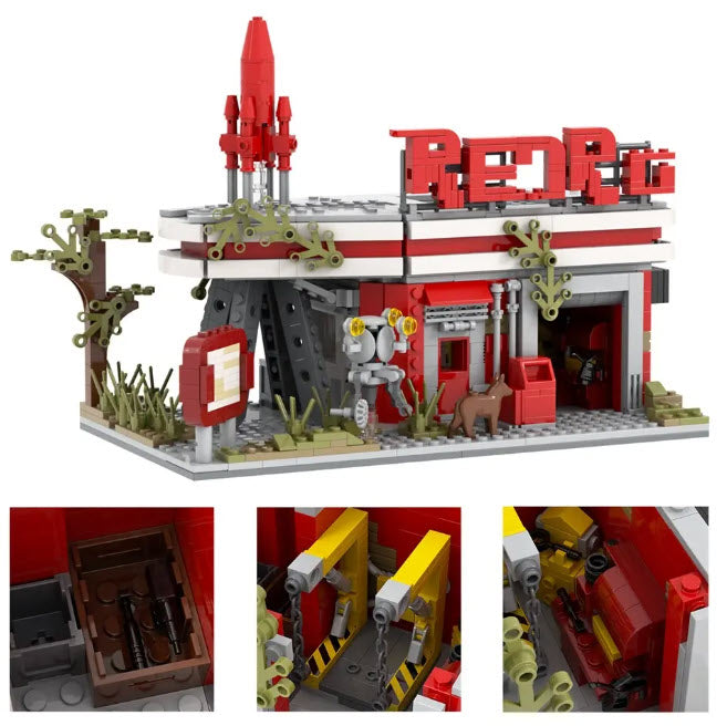Fallout Red Rocket Truck Stop – MOC-1572 Post-Apocalyptic Set (Online Only)