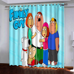 Family Guy Curtains Pattern Blackout Window Drapes (Online Order Only)