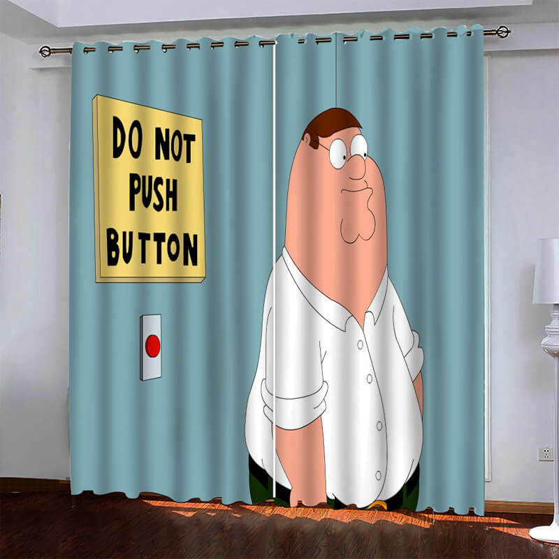 Family Guy Curtains Pattern Blackout Window Drapes (Online Order Only)