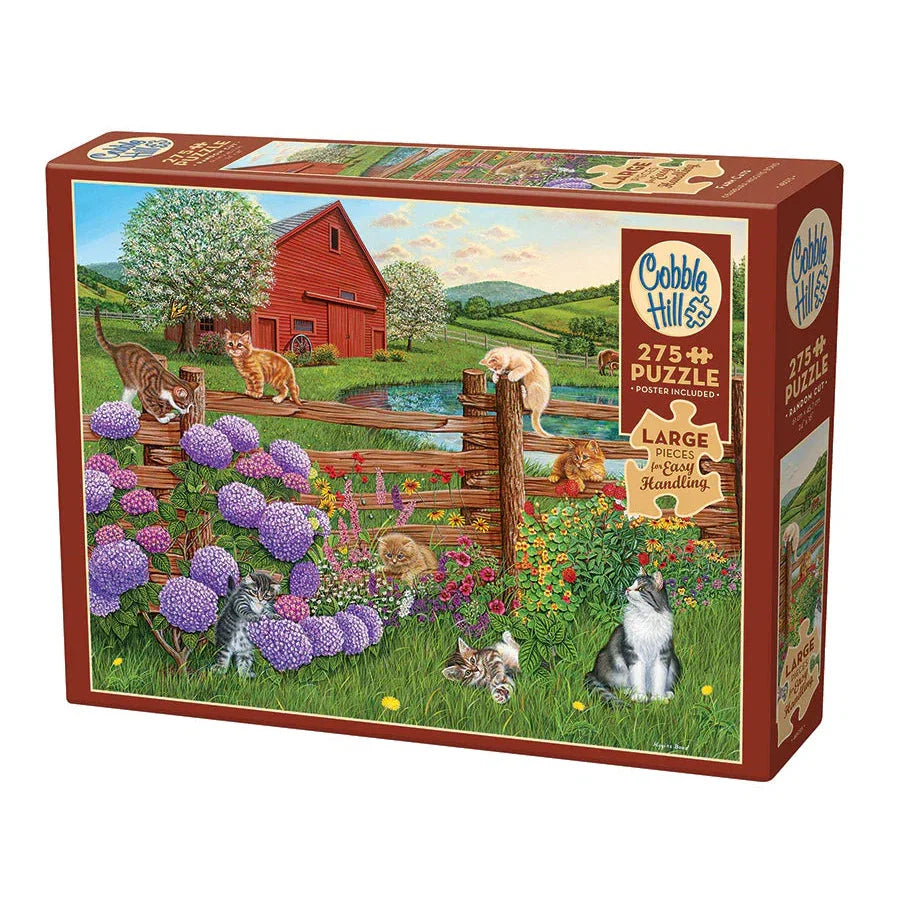 Farm Cats 275 Large Piece Jigsaw Puzzle Cobble Hill (ONLINE ORDER ONLY)
