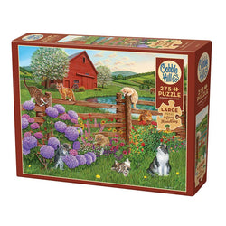 Farm Cats 275 Large Piece Jigsaw Puzzle Cobble Hill (ONLINE ORDER ONLY)