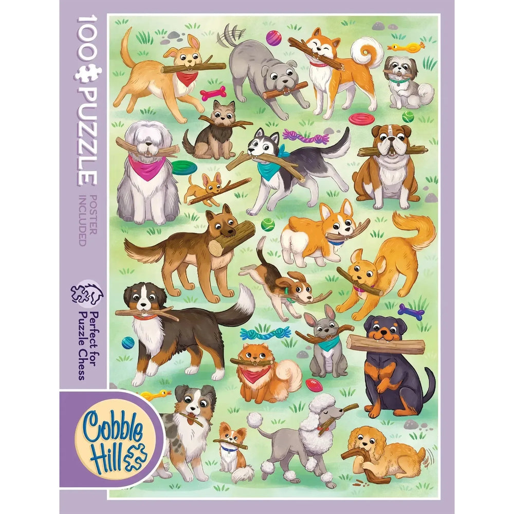 Fetch 100 Large Piece Jigsaw Puzzle Cobble Hill