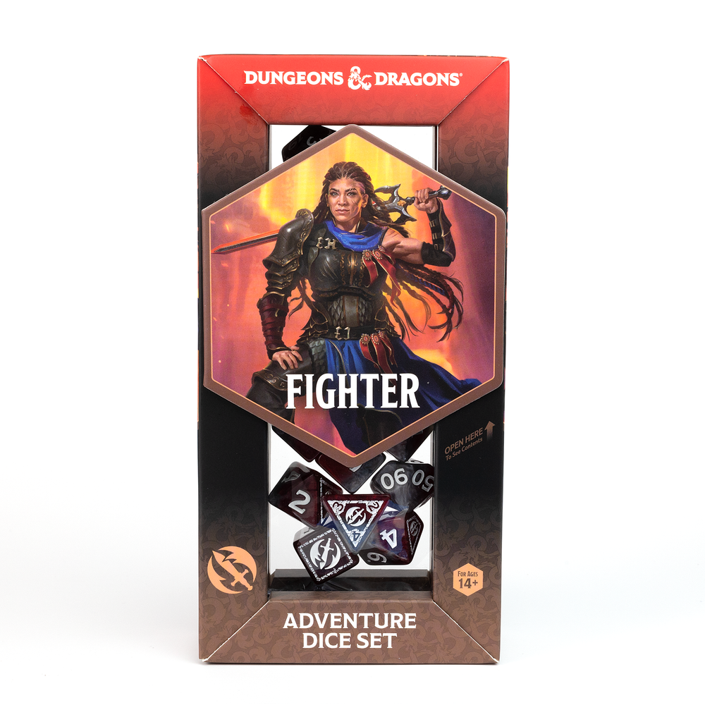 D&D Adventure Dice Set - Fighter Edition | Red 17pc Collection (ONLINE ORDER ONLY)
